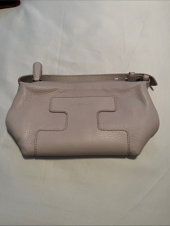 Bally Handbags - Ballys women’s Pebbled Leather Wristlet Clutch in Light Taupe